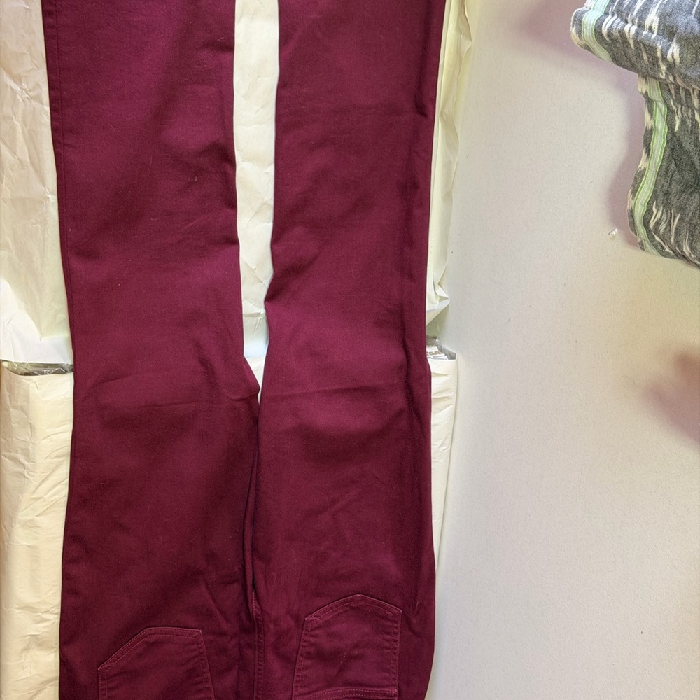 Chico’s Slimming Girlfriend Slim Leg Jeans 4R Burgundy. - Picture 2 of 11